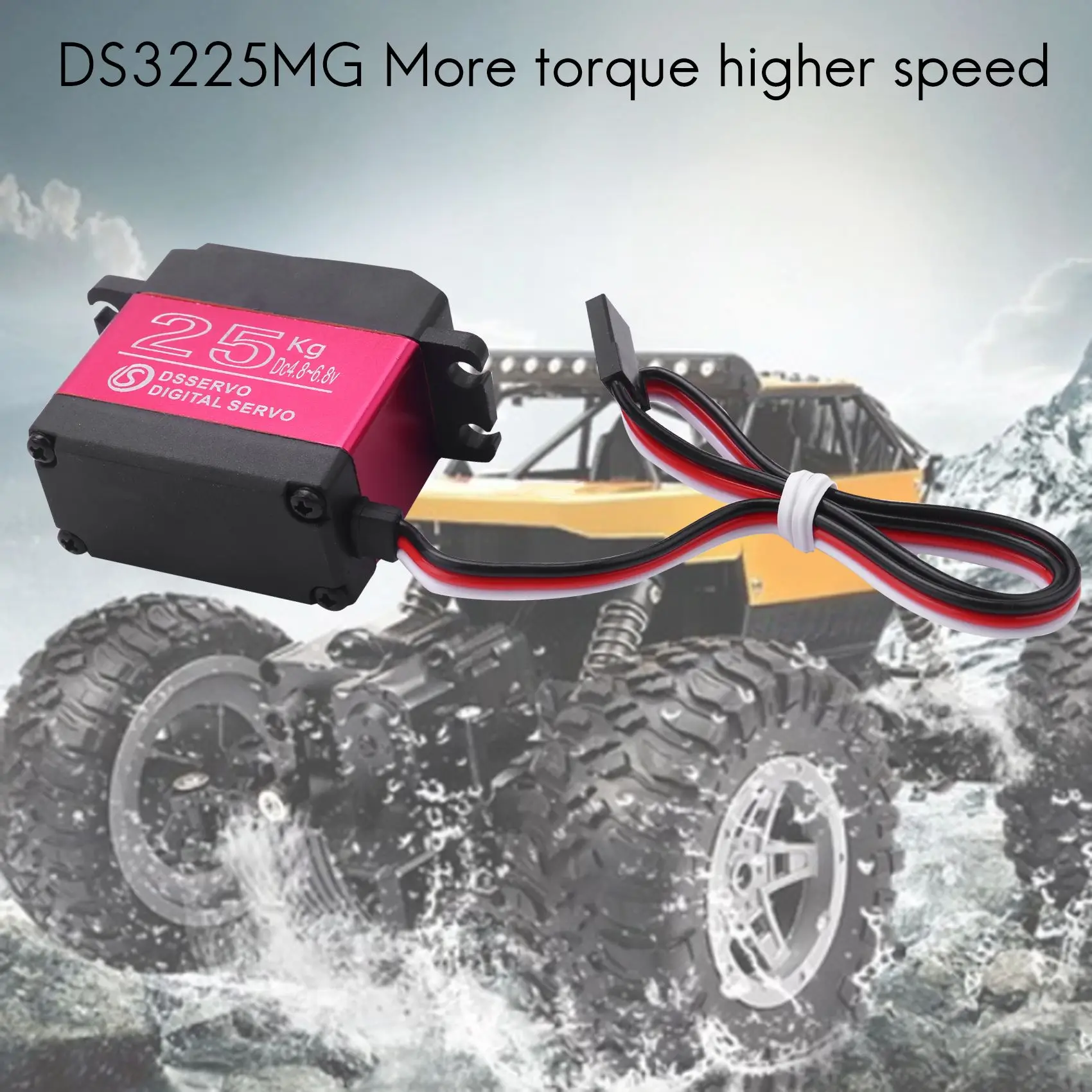 25KG Servo digitale Full Metal Gear coppia elevata impermeabile per RC Car Crawler Robot angolo di controllo 270 °