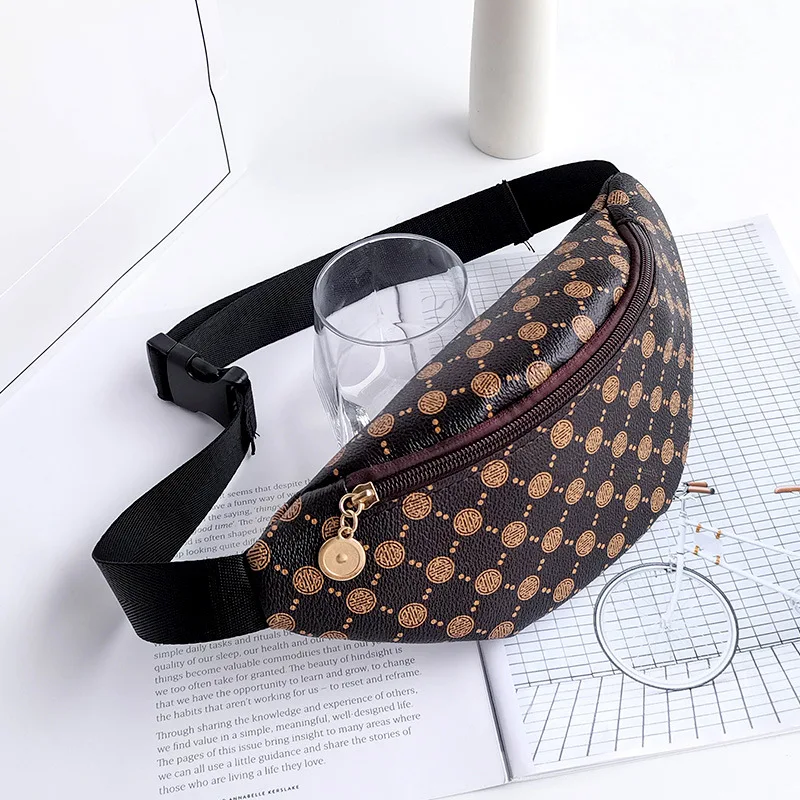 New Summer Fashion Waist Bag For PU Leather Designer Purse Men And Women With Cow Leopard Shoe Print Casual Women's Bag