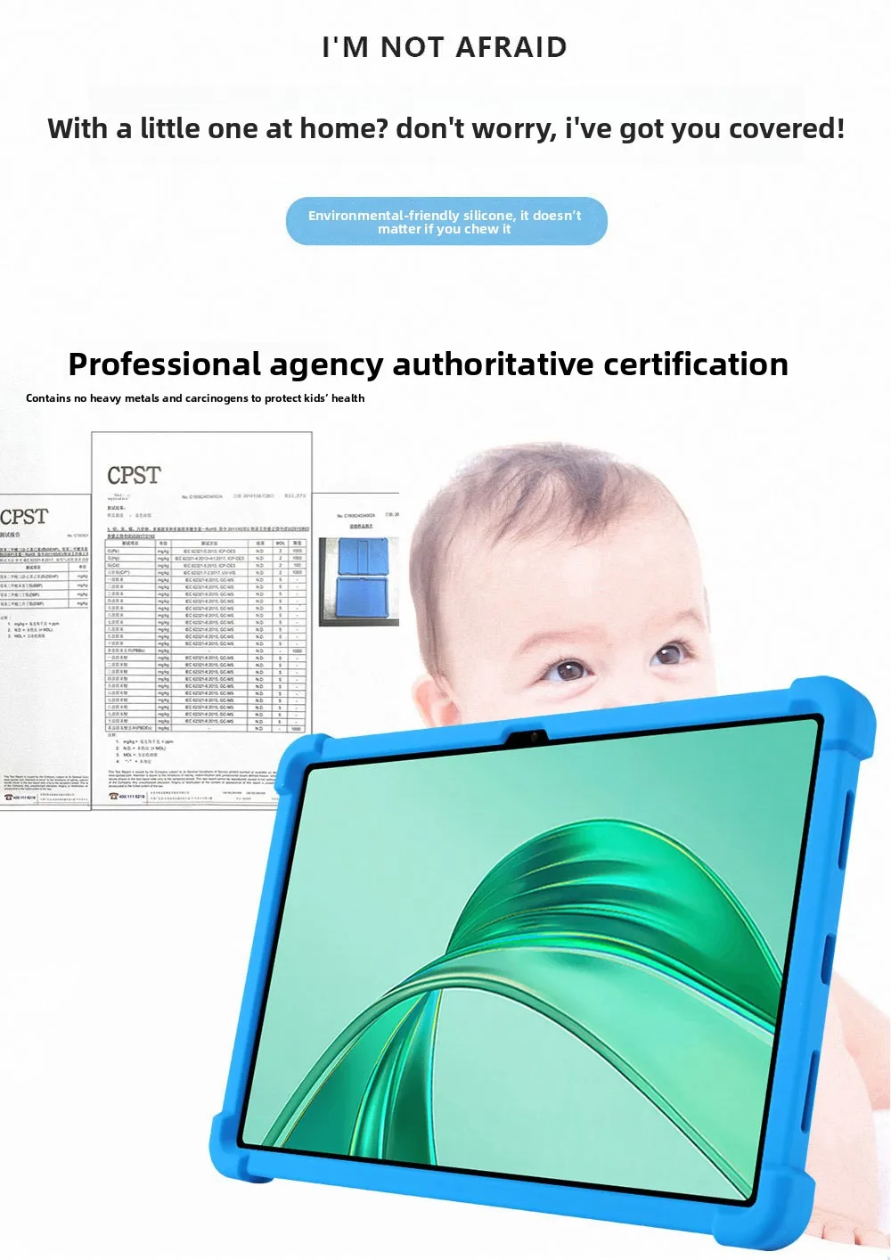 Silikonhülle für Honor Pad X8a 11 Zoll NDL-W09 Stoßfeste Schutzhülle mit Ständer TPU Vollständiger Fallschutz – Detail 4