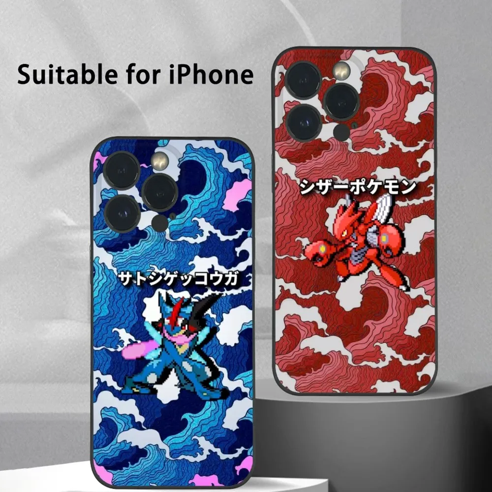 

Ash Greninja Mewtwo Phone Case For iPhone 16 15 14 13 Pro Max Plus Mini Frosted Soft Shell Funda