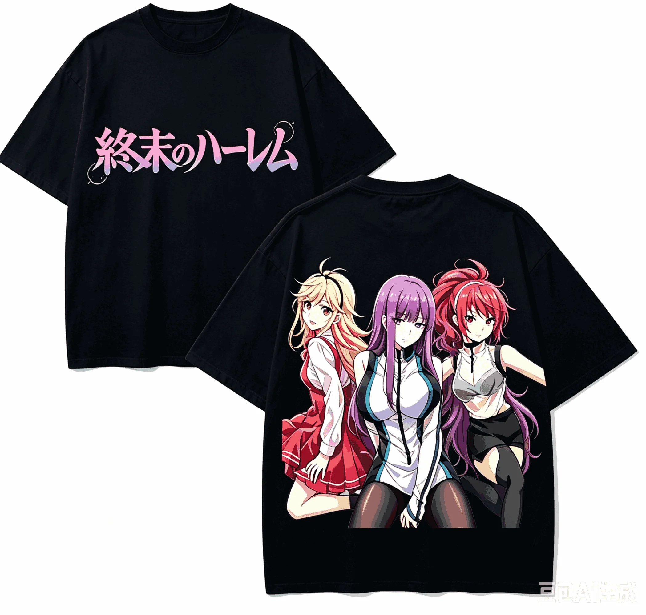 World's End Harem Anime Lover T-shirt Harajuku Cotton New Model Oversized Unisex High Street Retro Fashion Comfortable Tee Top