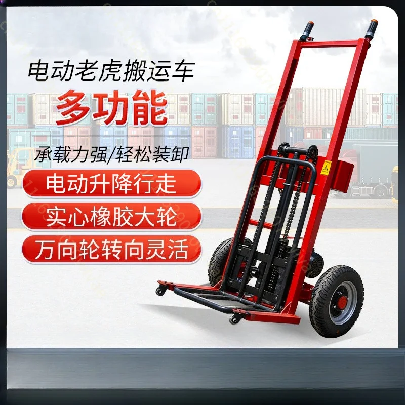 electric tigercar lifting hydraulic loadingand unloading truck portablesmall pull logistics stacking hand push handling forklift