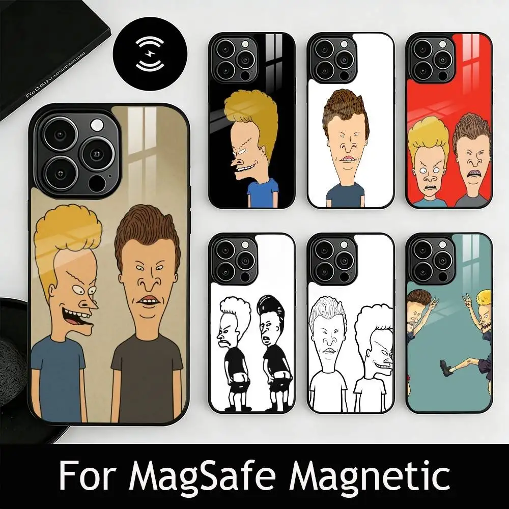 

Beavis & B-Head Phone Case For iPhone17,16,15,14,13,12,11 Plus,Pro Magnetic For Magsafe Wireless Charging