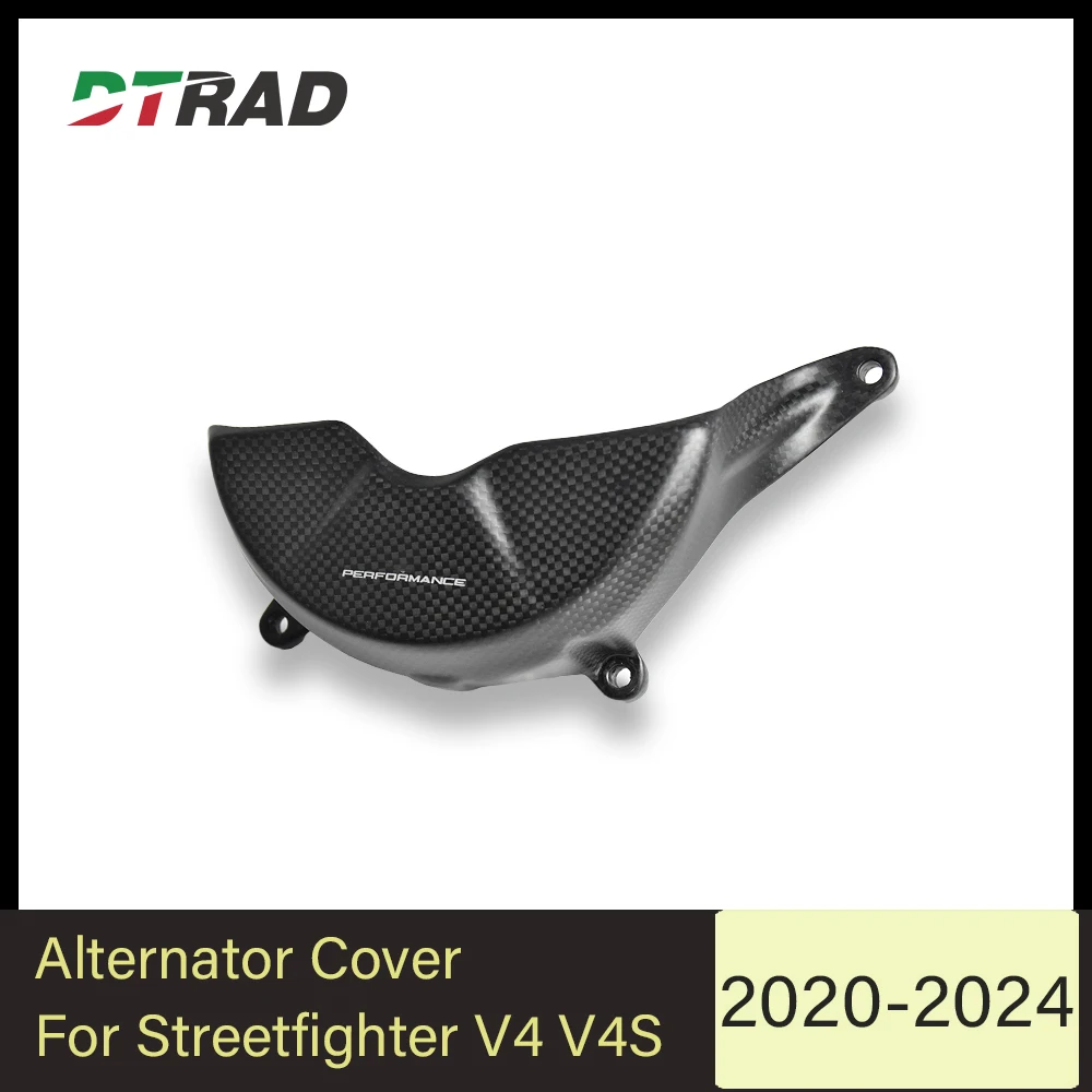 

For DUCATI Streetfighter V4 V4S 2020-2023 Motorcycle Left Engine Crankcase Protection Cover Alternator Guard Carbon Fiber