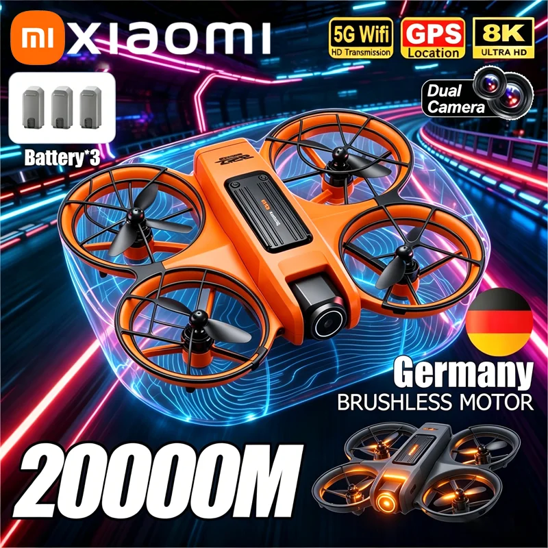 

Xiaomi S156 Drone 8K Aerial HD Wide Angle Dual Camera 5G WIFI Brushless Motor Intelligent Obstacle Avoidance GPS Return Drone