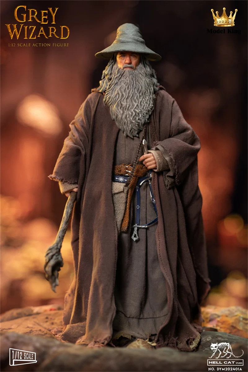 【2024 Q2】Two Version DYM202401 1/12 Scale Grey Robe Wizard Full Set 6Inch Male Soldier Action Figure Model Toys For Collection