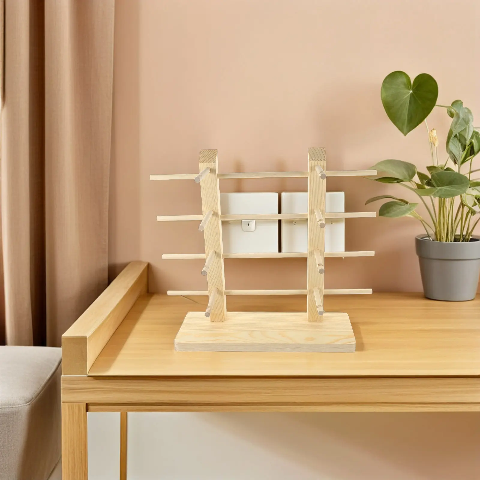 2pcs Sunglasses Display Rack Wood: Multi-Tier Eyeglass Holder Stand For Store Home Desktop Storage Organizer Eyeglass Display view 3
