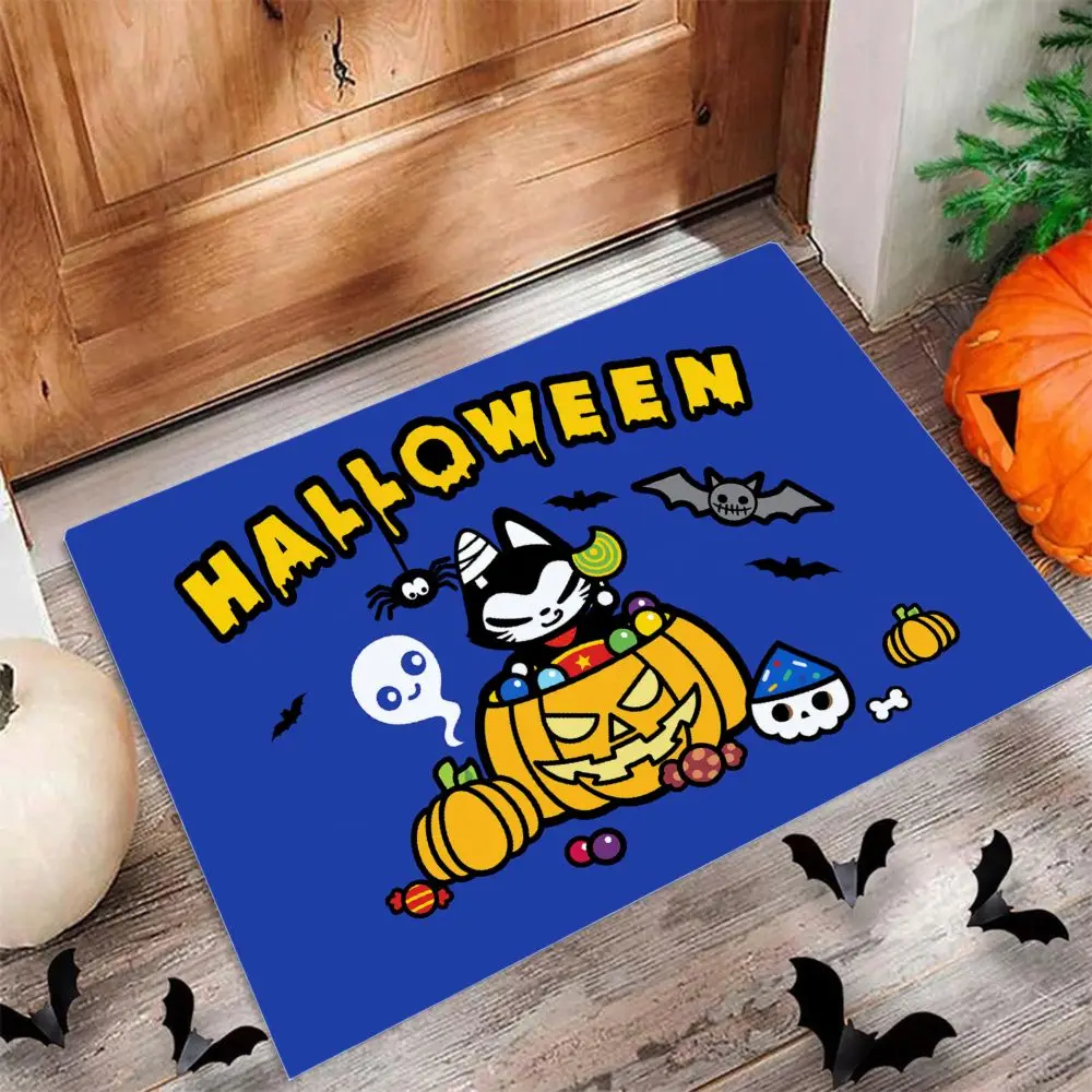 

VIKAMA Modern Minimalist - style Halloween Door and Bathroom Mats Made of Flannel: Warm, High - quality, Fashion - aesthetic for
