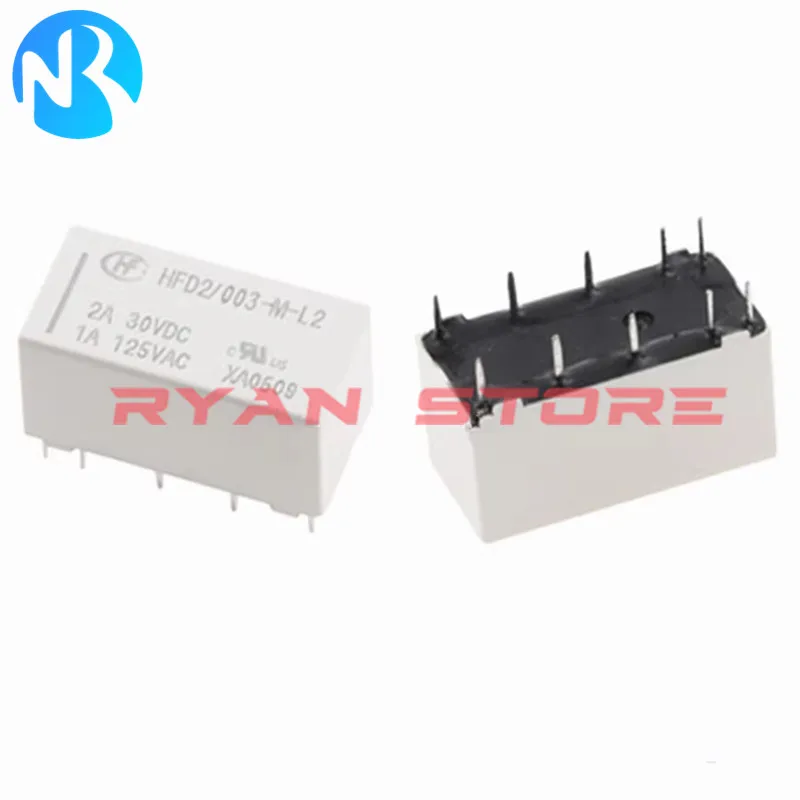 10PCS New Magnetic Relay HFD2 / 005 012 024 S M L2 D 1A 125VAC 8Pin 10Pin HFD2/005-S HFD2-012-S-LS HFD2 024 M HFD2-003-M-L2 DC5V