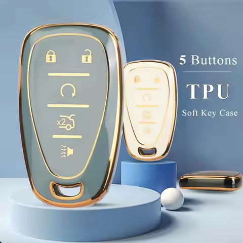 5Button TPU Car Key Case Cover For Chevrolet Chevy Malibu Camaro Cruze Traverse Spark Equinox Sonic Volt Protect Shell
