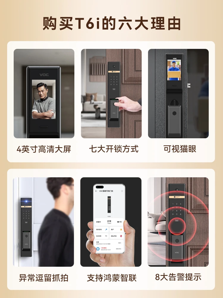 fully automatic fingerprint lock, home anti-theft door, visual cat eye intelligent lock, electronic lock, password lock,