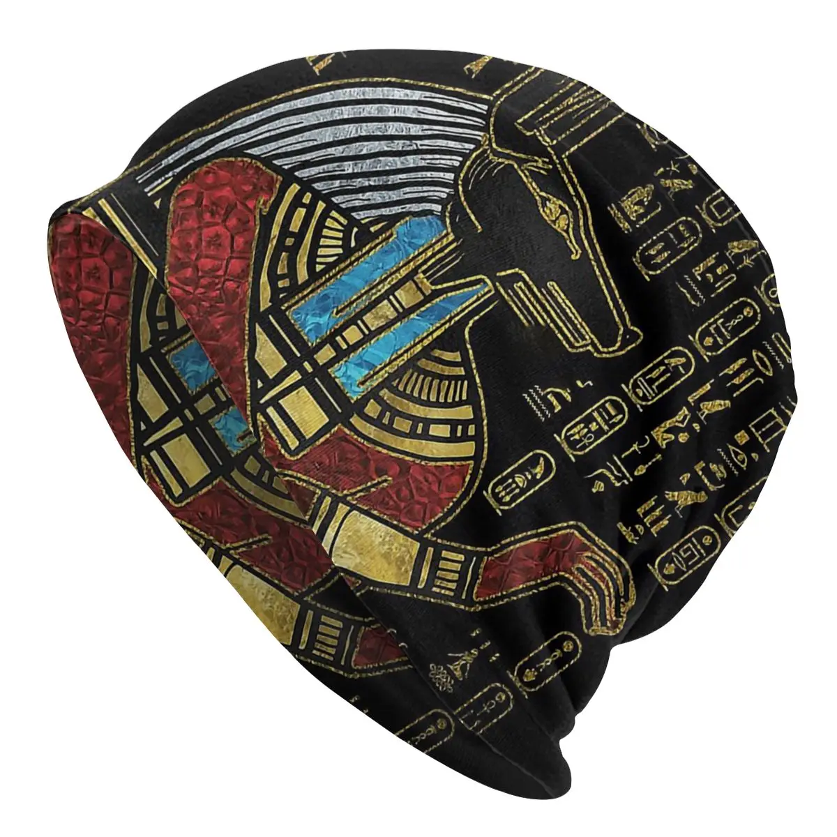 

Anubis Ornament Bonnet Egyptian Mythology Ancient Egypt Gods Atum Horus Osiris Skullies Beanies Caps Creative Fabric Hats