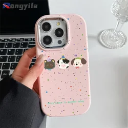 For Samsung Galaxy A05S A15 A25 A24 A54 S24 S23 S22 Plus Ultra S21 S20 FE A52s A03S A02S Phone Case Dog Puppy Polka Dots Cover