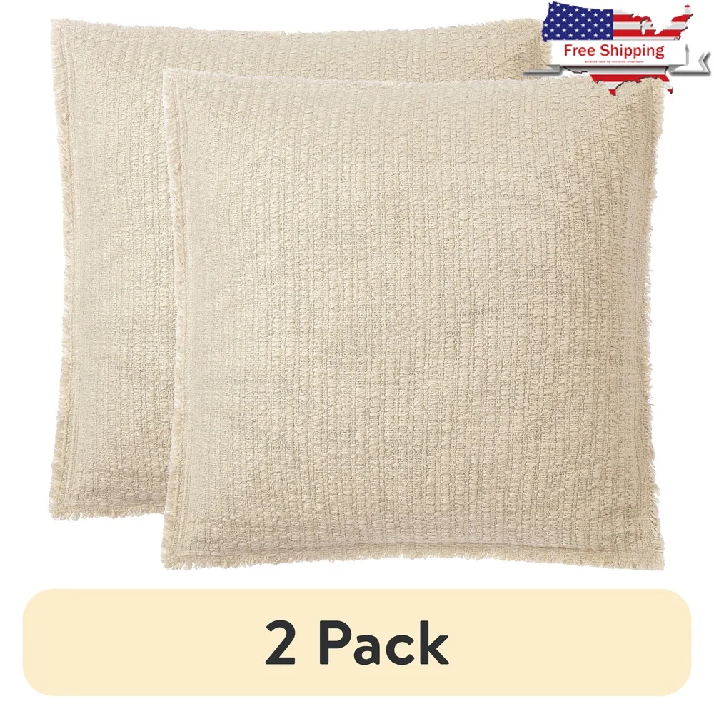 

2 Pack 22 Inch Decorative Throw Pillow Cotton Polyester Blend Removable Cover Modern Geometric Design Indoor Home Accent Gift