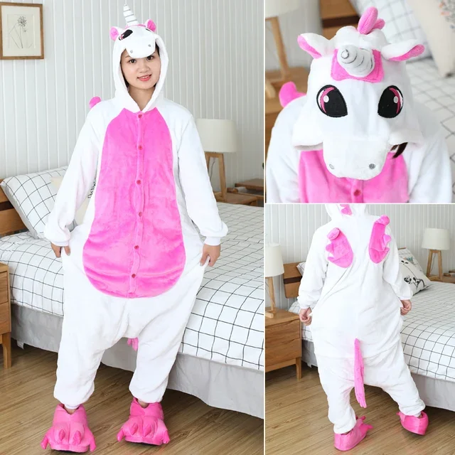 Winter Volwassenen Kigurumi Animal Stitch Onesies Vrouwen Mannen Pyjama Pak Onepiece Halloween Kerst Capuchon Cartoon Onesie Kostuums