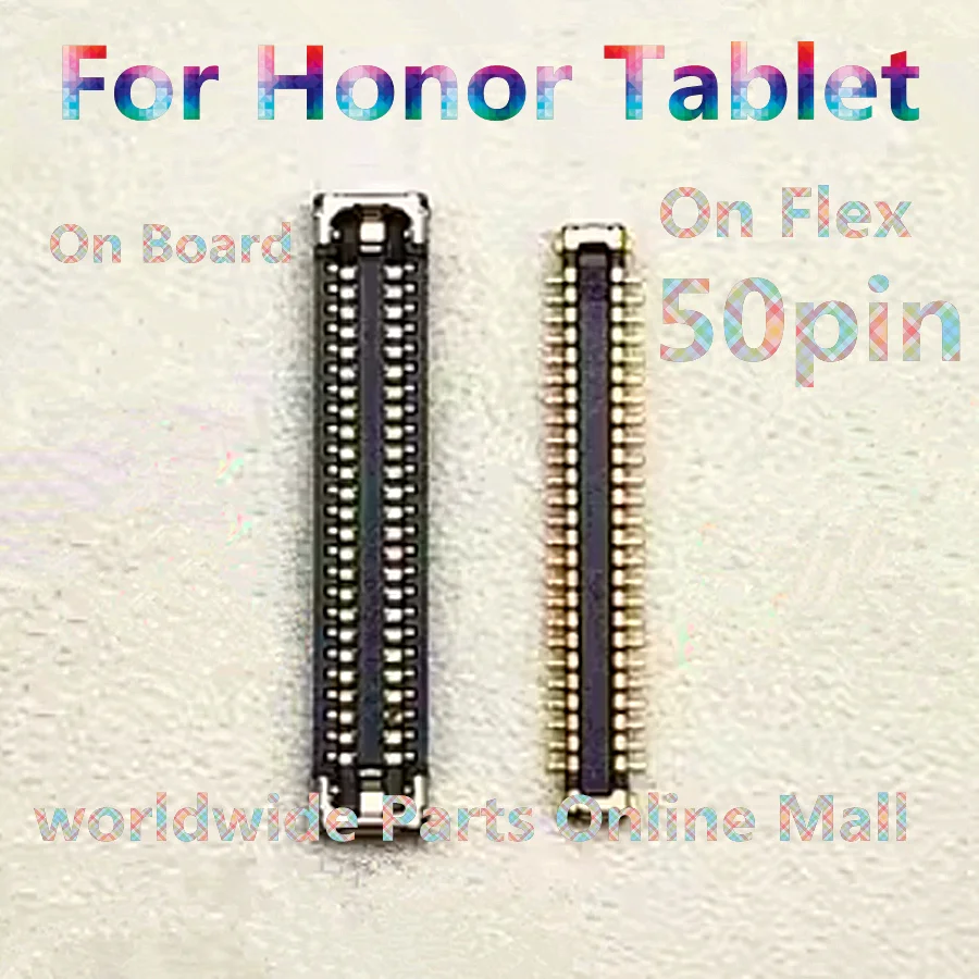 

10-200pcs For Honor tablet V6 display stand KRJ-W09 KJRW09 inline stand motherboard screen interface cable On Board Flex 50pin