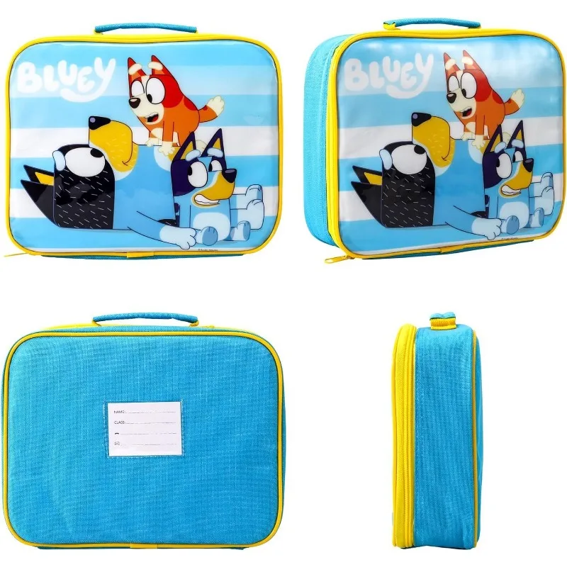 

Hot Cute Blueys Backpack Blue Plush Simple Oxford Cloth Schoolbag Pocket Early Education Bingo Dog Schoolbag Christmas Gifts