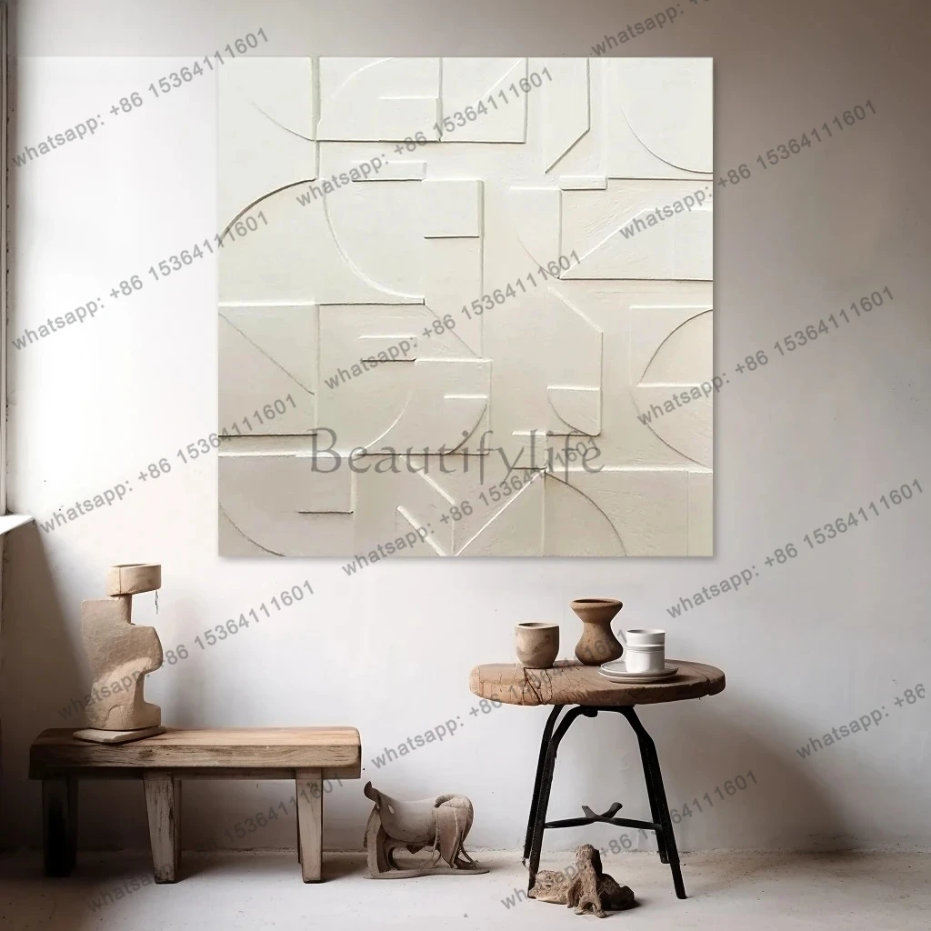Modern Minimalist Wood Carving Decorative Painting Three-Dimensional Relief Hanging Painting