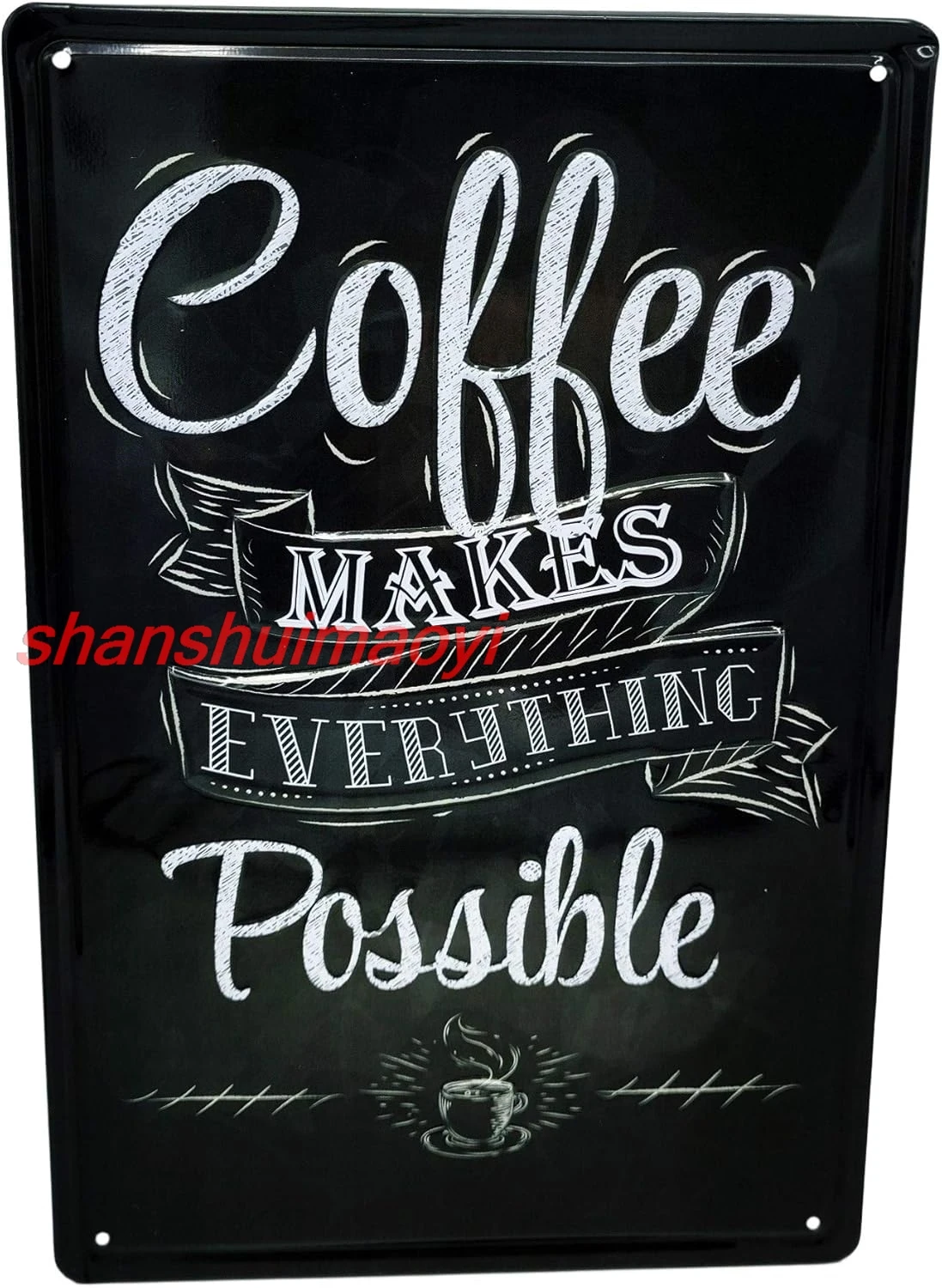 Coffee Makes Everything Possible | Coffee Bar Wall Decor Coffee Station Cafe Home Decor | Cafe Java Cappuccino Espresso Bre ALL