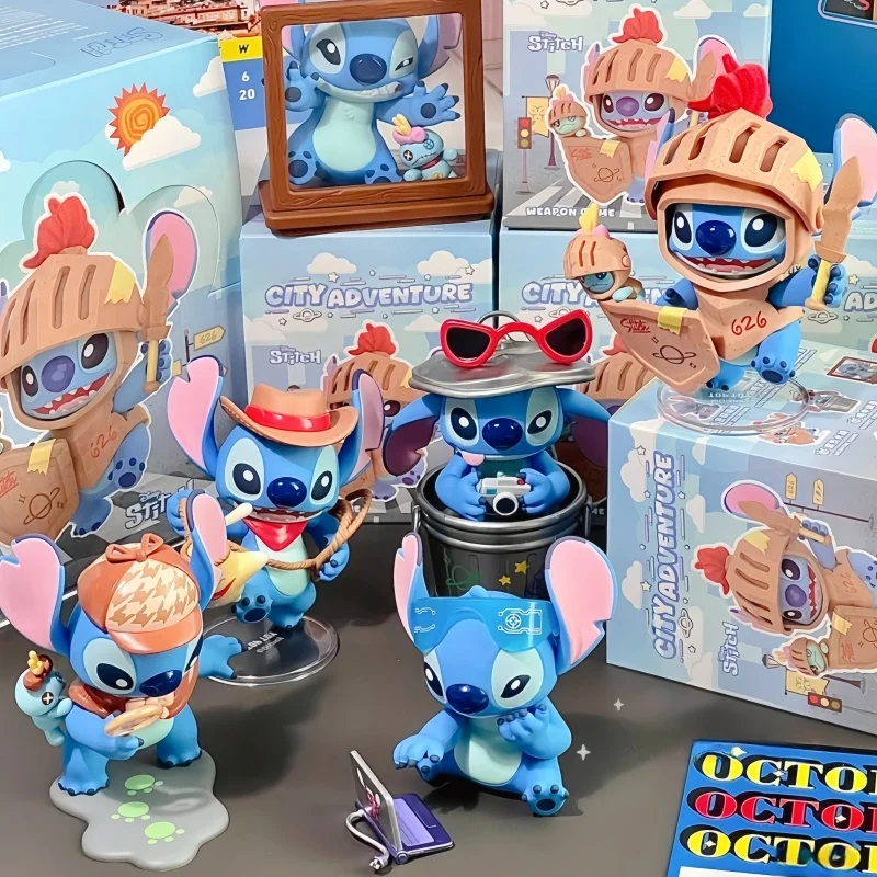 

Hot Selling New Product Stitch City Adventure Series Surprise Blind Box Figurine Trendy Toy Peripheral Desktop Ornament Gifts