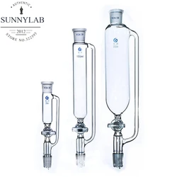 1Pcs 25ml to 2000ml Lab Constant Pressure Separating Funnel With Glass Piston Joint Size: 19*19#, 24*24#, 29*29# Dropping Funnel