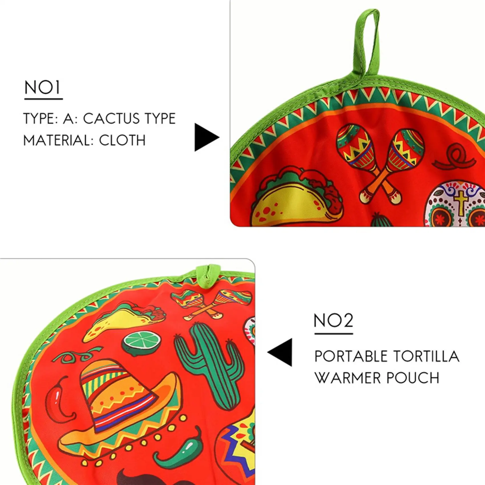 حقيبة قماش مقاس 12 بوصة لبوريتو، حقيبة محمولة لتدفئة التورتيلا للمنزل لمطعم الميكروويف فطيرة الطعام، A HY