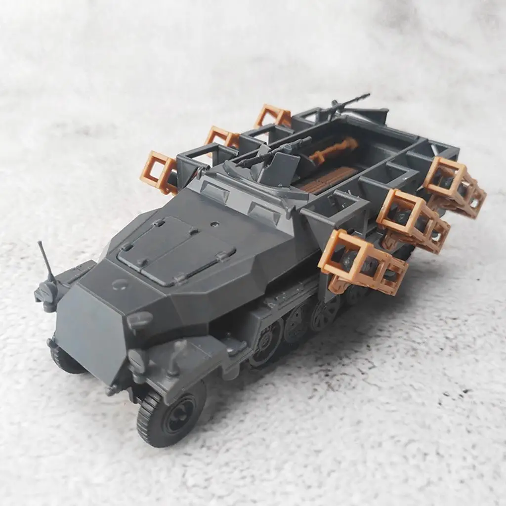 Deutscher SdKfz 251 Panzermodellbausatz, 4D schwerer Kampfpanzer, Kunststoff, gepanzerte Szene, Gebäudemodell, Heimregal, Dekor – 1:72