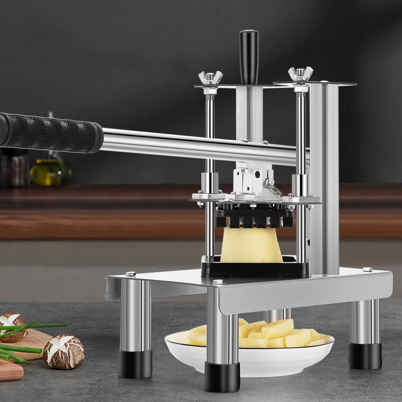 Commercial Vegetable Cutter Manual Fruit & Vegetable Processing Machine for Cucumber Radish Potato French Fries