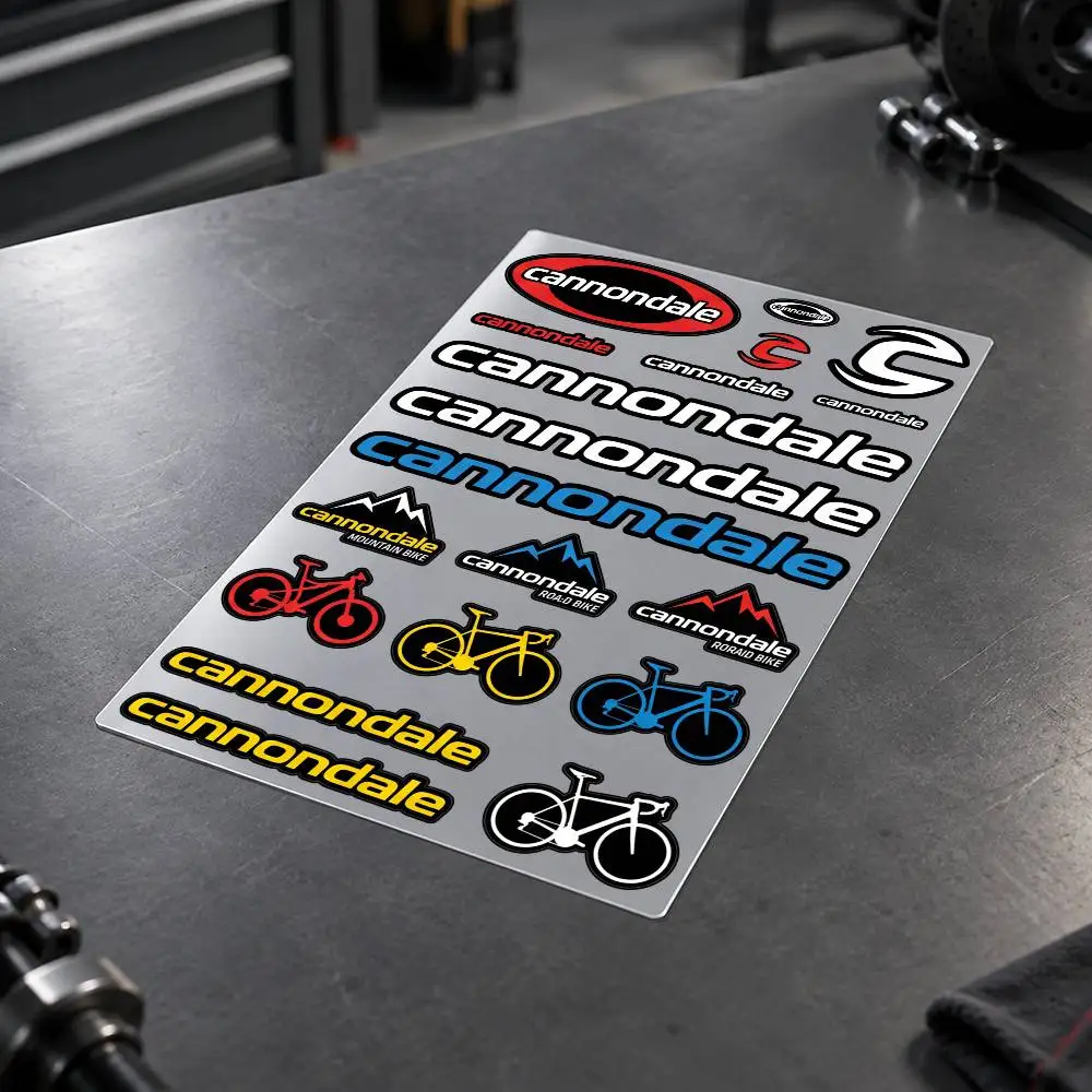 C-Cannondale Motorcycle Sticker Set Reflective Decals For Helmet Fuel Tank Fairing Body Custom Bike Graphics Kit