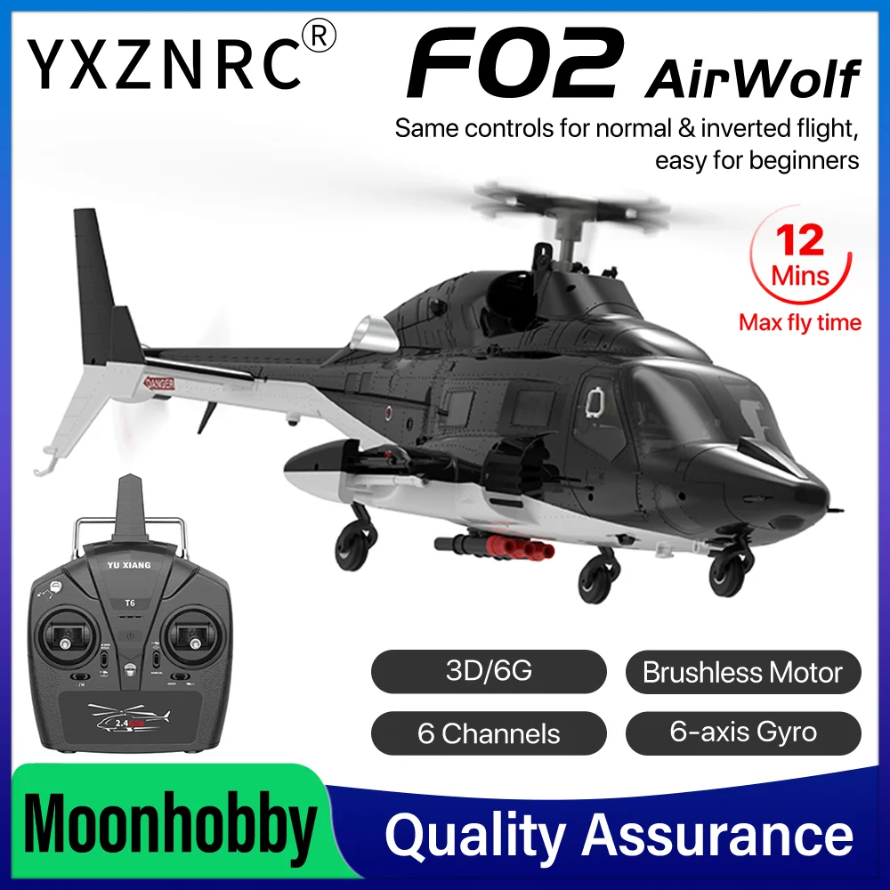 YUXIANG F02 RC Helicopter 2.4GHz Optical Flow Positioning One-Click Inverted Flight