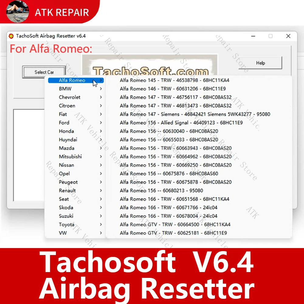 KESS Tachosoft AI-RBAG Reset V6.4 New Collision Data Software ECU 450 ECU Automotive Discharge EPROM MCU Model Safety Air-bag