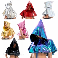 Halloween Carnival party Funny role-playing death cloak Laser Adult Kids Cosplay Costume hooded Cloak Carnival Parody cape Color