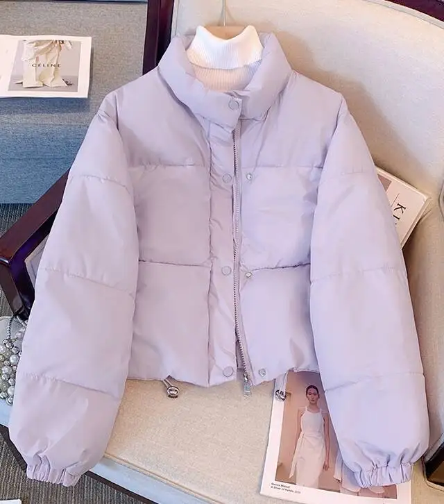 

Парки женские Femme осенние с подкладкой из полиэстера на кнопках сбоку эластичный приталенный пояс городской молодежный консервативный простой многоцветный BF