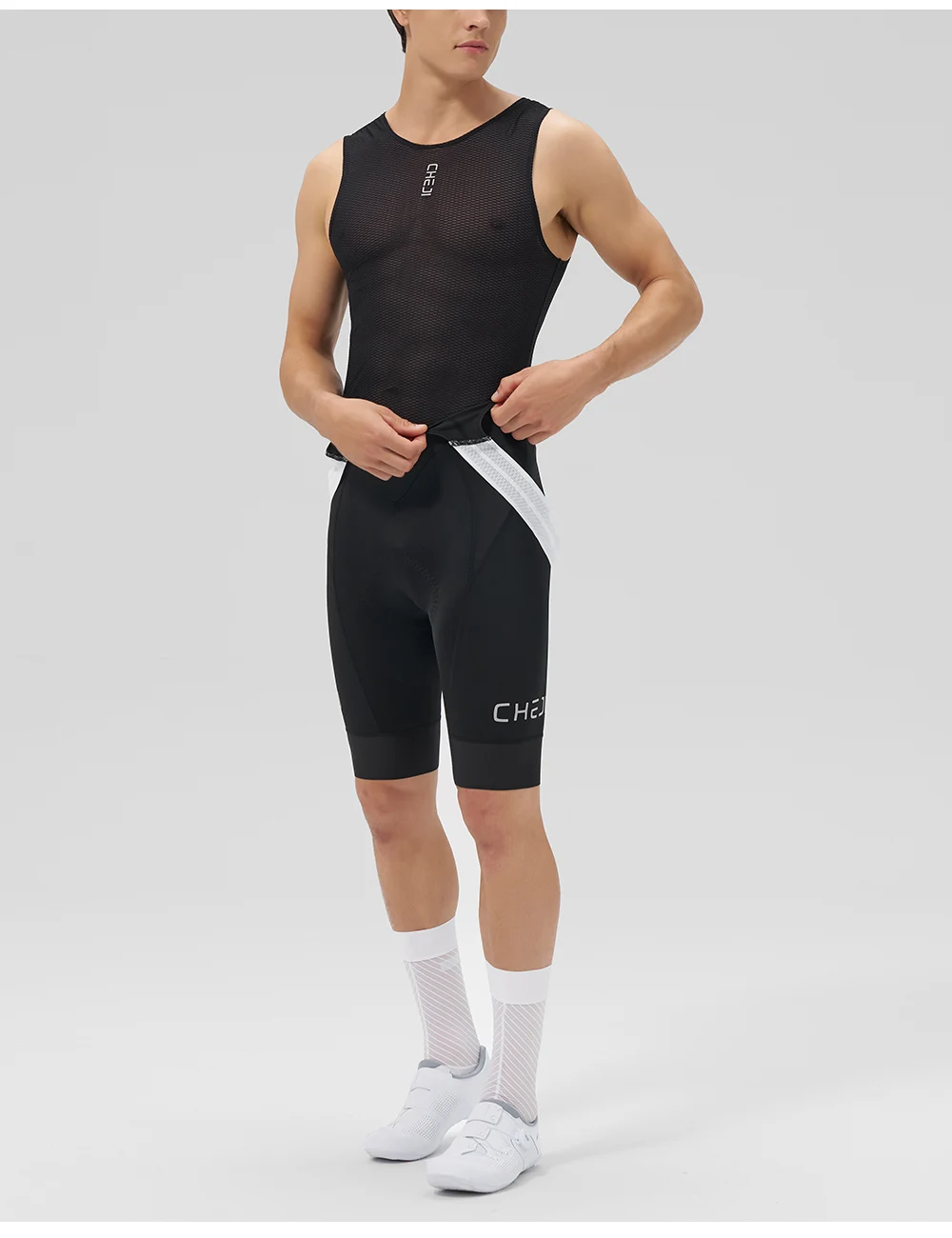 Cheji Herren-Radlerhose mit Trägern – Detail 11