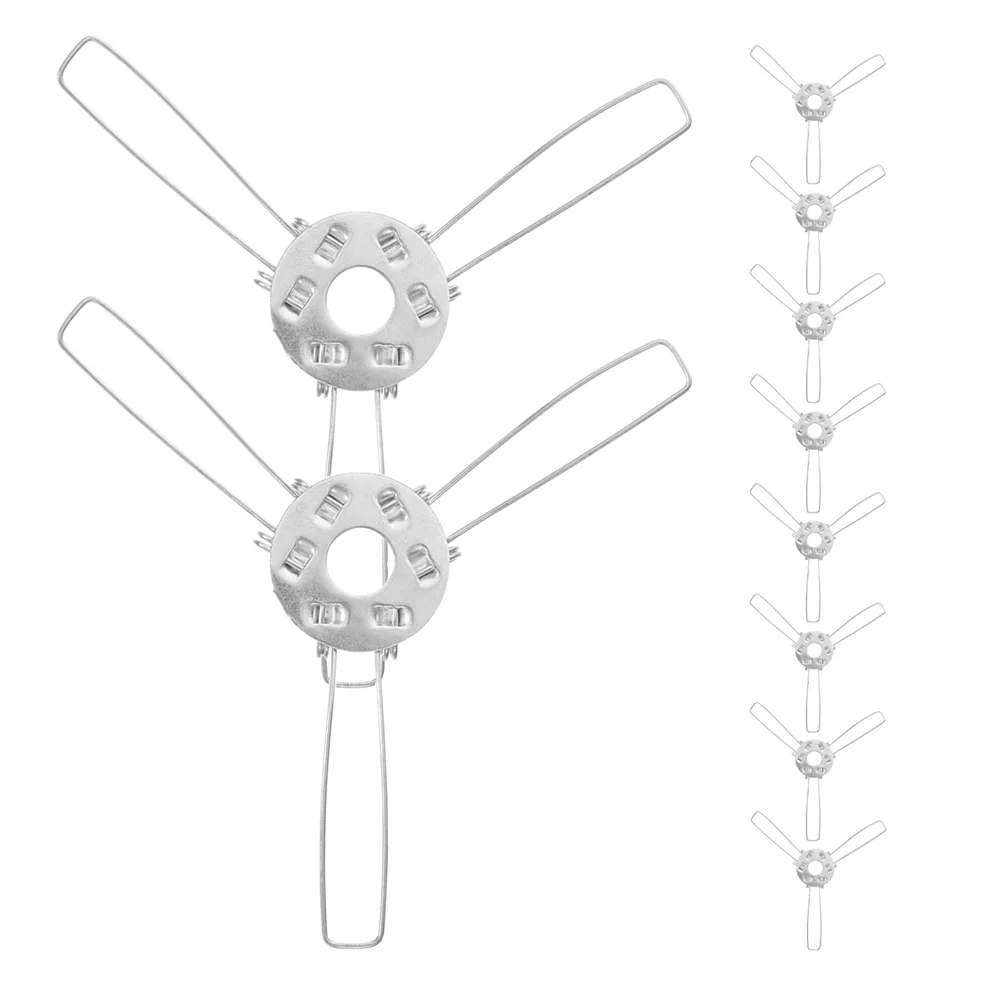 

24Pcs Three-Pronged Lampshade Spring Clip Adapter Lamp Holder Silver 100Mm DIY Pendant Lantern Recessed Ceiling Light Clips