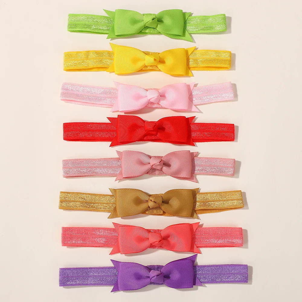 

20pcs random color Bowknot Headband Elastic Hair Band For Baby Girl Handmade Hairband Scrunchie Turban Headwear Hair Accessories