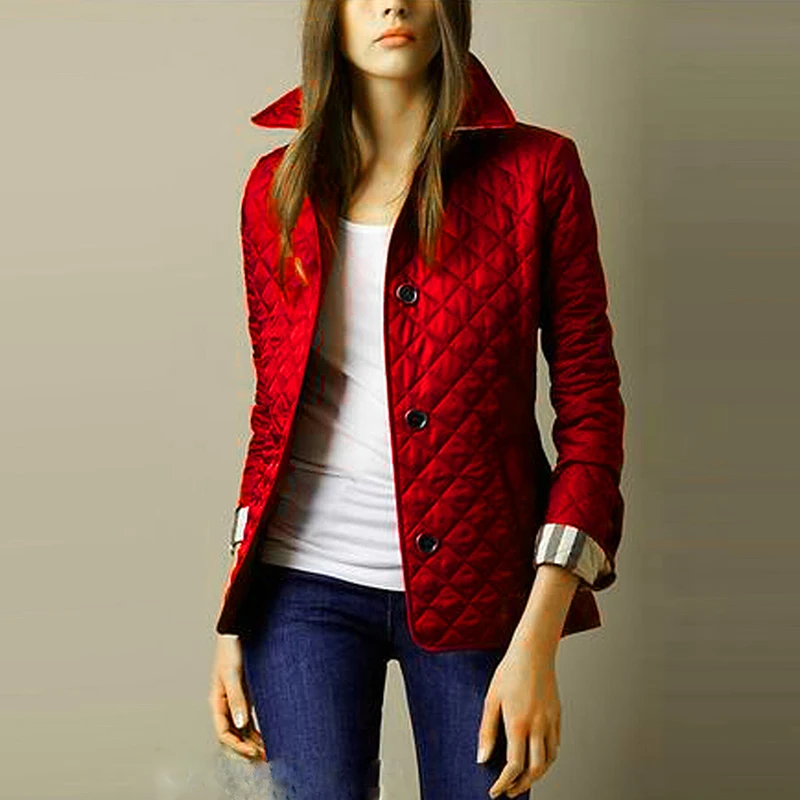 

New 2024 Winter Women's Lapel Down Coats Casual Single Breasted Pocket Warm Outerwear Vintage Long Sleeved Slim Cotton Jackets