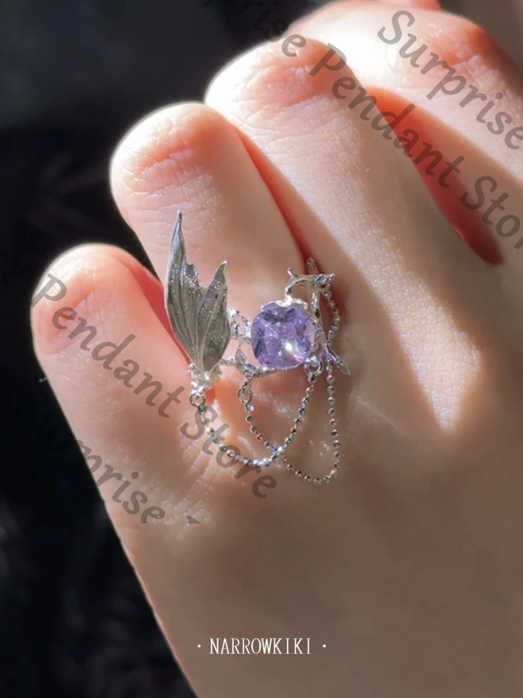 

Love and deepspace Game ambitus Rafayel fishtail series cosplay ring Adjustable opening High appearance level
