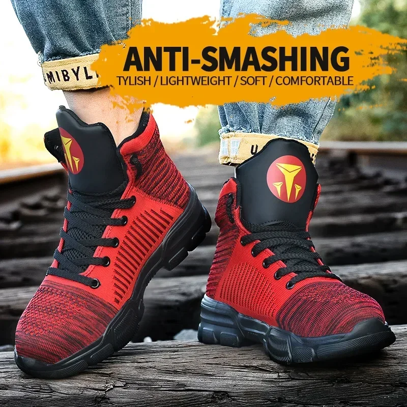 DurableAnti Smashing Anti Piercing Breathable Protective Shoes Labor Protection Shoes One For Men