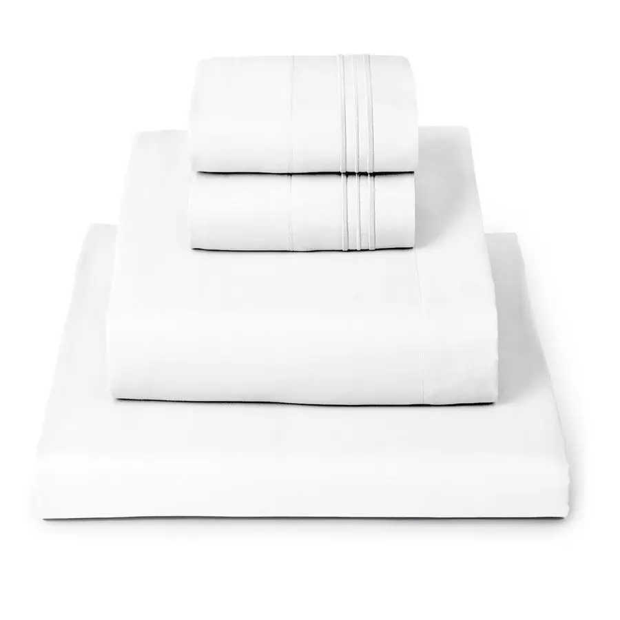 

Queen Sheets Set 4 PC Iconic Collection Bedding Hotel Luxury, Extra Soft, Cooling Bed Sheets Wrinkle, Fade, Stain Resistant Quee