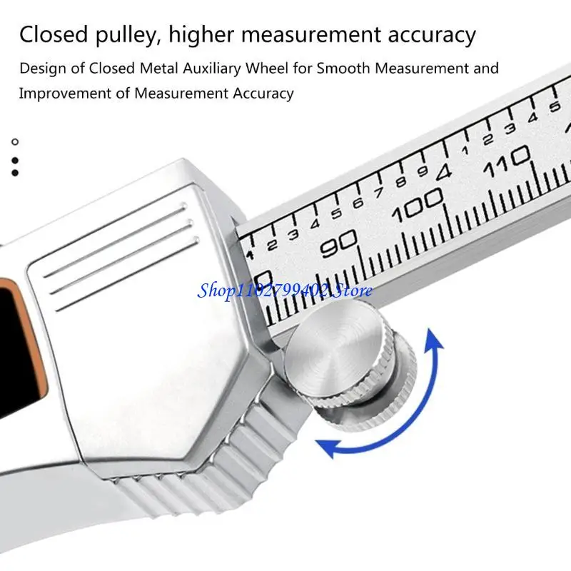 547F أداة قياس الفرجار الإلكترونية مقاس 6 بوصة، شاشة LED كبيرة للفرجار الورنية #4