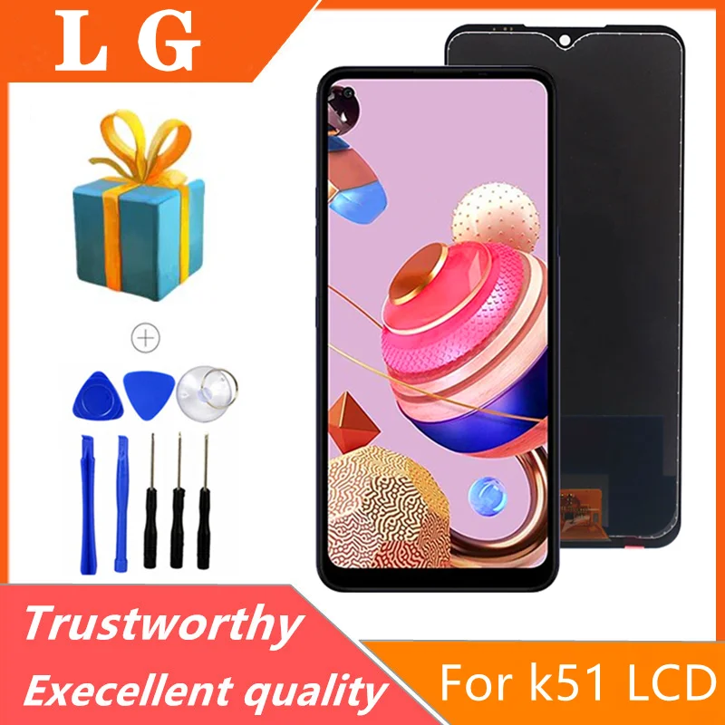 

For LG K51/Q51 K500 LCD Display Touch Screen Digitizer Assembly With Frame For LG K51 K500 K500UM LM-K500UM LM-K500UM3