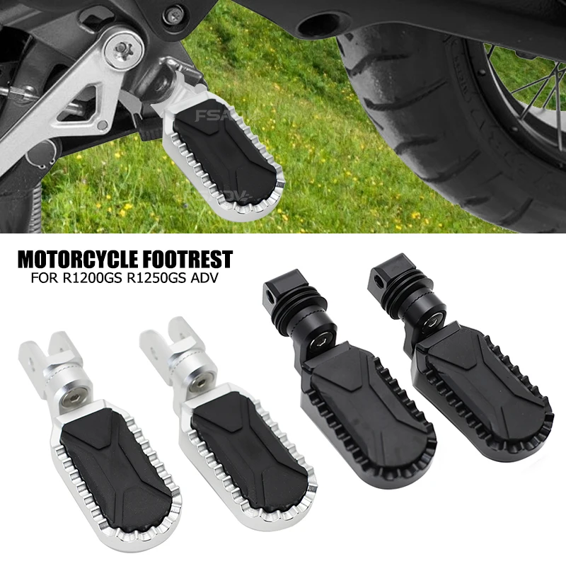 New Footrest Rest Padel Rubber Cover Aluminum Rotatable Footpeg For BMW R1200GS R1250GS LC ADV R 1250 GS Adventure GSA 2014-2023