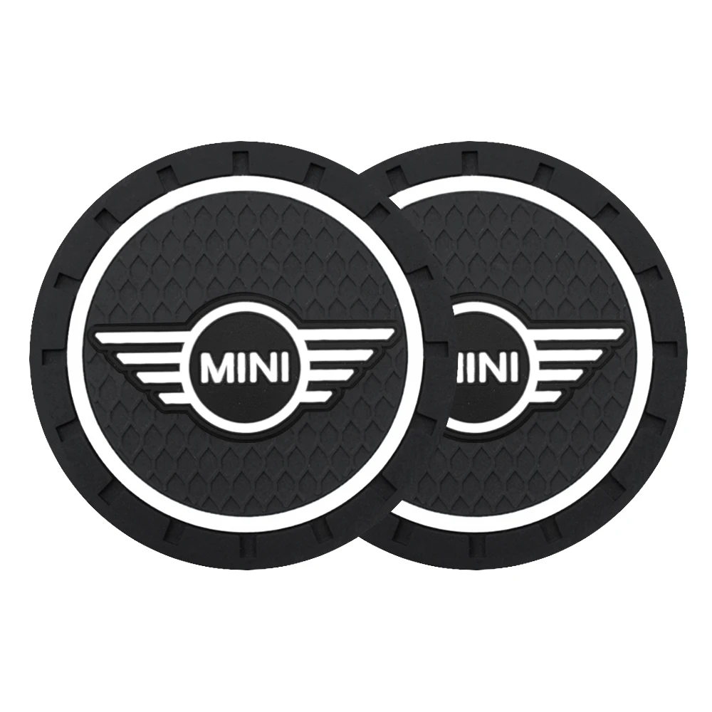 1/2pcs Non-slip Car Water Cup Pad Coaster Rubber Mat Bottle Holder Interior Anti-skid Cup Holder For Mini Cooper One R50 R52 R53