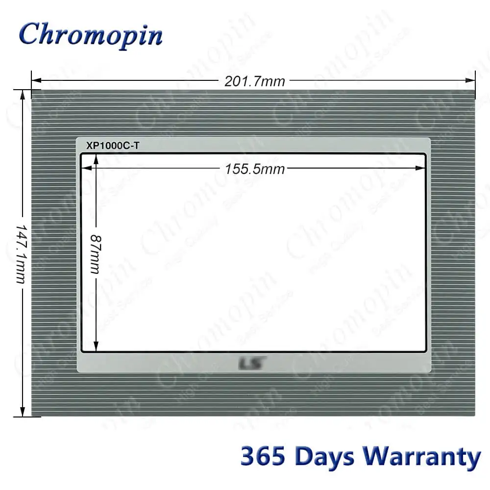 Digitador do painel da tela táctil para LS XP1000C-T XP1000C-TE, Touchpad com película protetora, sobreposição dianteira, XP1000C T, XP1000C, TE