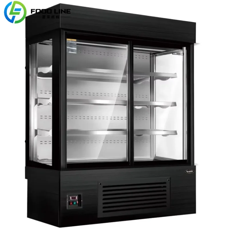FL Stainless Steel Single-Temperature Digital Temperature Control Automatic Defrost 2-Door Cake Refrigerated Display Cabinet