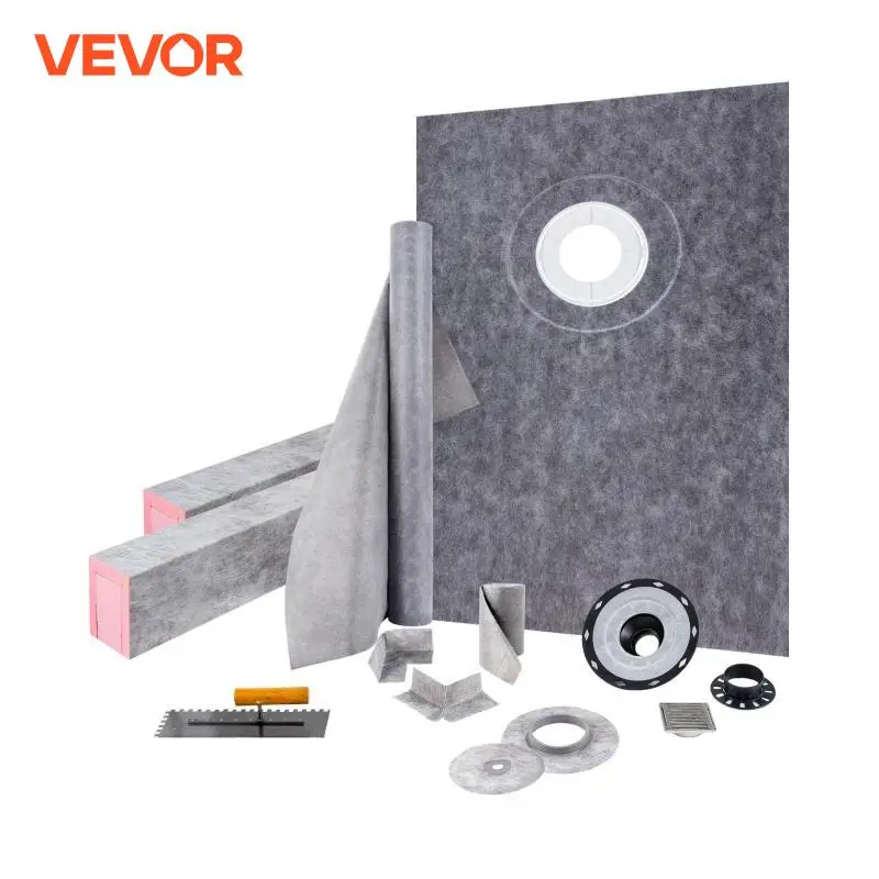 VEVOR Waterproofing Shower Kit 38''x60'' Shower Kit Tray With Offset Drain PVC Or ABS 4