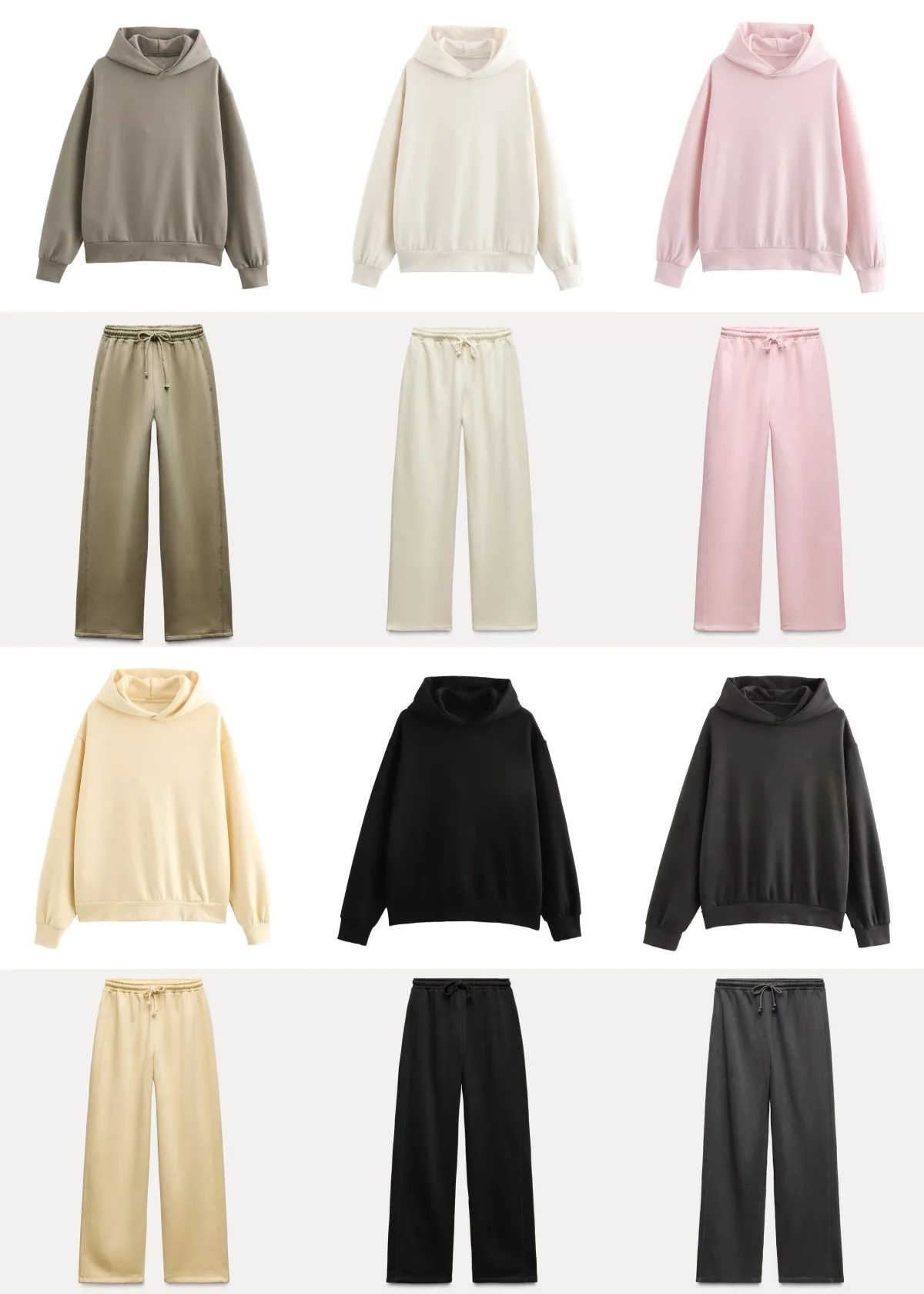 

LIBIELIY Autumn/Winter New Women's Multi-color Selection Classic Simple All-in-one Hooded Loose Long-sleeved Hoodie Sweatpants