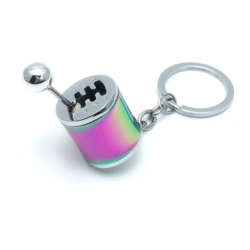 Beautiful Car Modification Pendant Six Gear Shift Keychain Car Pendant Shifter Metal Keyring