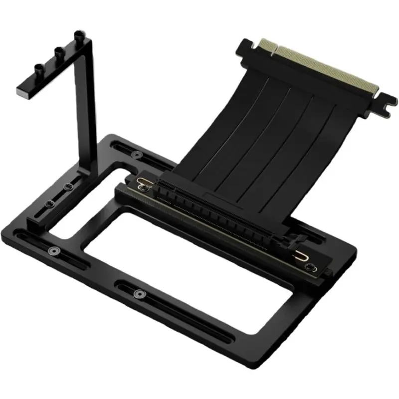 carte-graphique-video-at82-gpu-90-°-cable-d'extension-pcie-40-x16-avec-support-vertical-en-alliage-d'aluminium-cordon-d'extension-blinde-pe